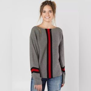 Daytrip ribbed racer striped sweater size XS
